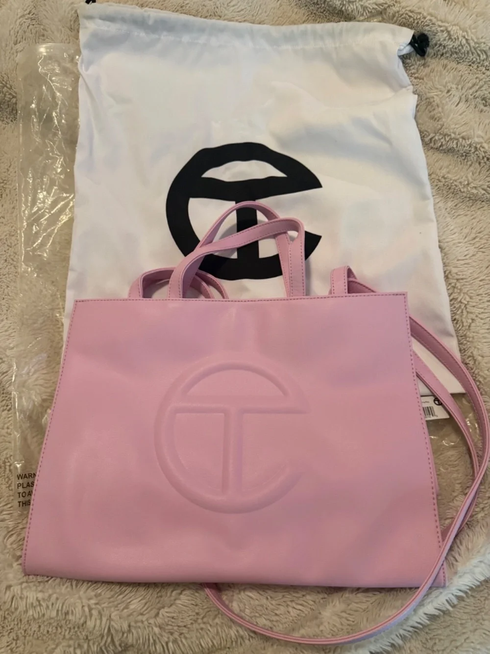 Telfar Bubblegum Pink Medium Shopping Bag - Picture 2 of 3